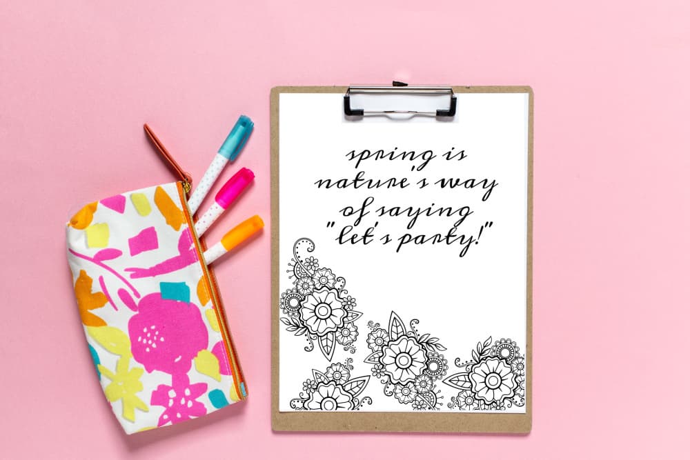 Spring Coloring Pages Mockup 1 | Domestic Deadline