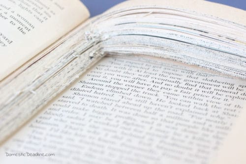 Learn how easy it is to turn a beautiful old book into a secret hiding spot. Old Reader's Digest books are beautiful to display and store something inside! DomesticDeadline.com