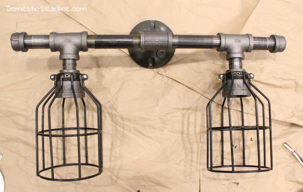 Diy Industrial Pipe Light Fixture, How To Make A Black Pipe Light Fixture