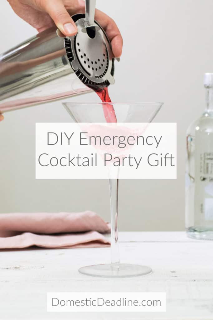 Learn how to put together this fun gift for the person who has everything - an Emergency Cocktail Party kit, just add ice! Includes free printable tags