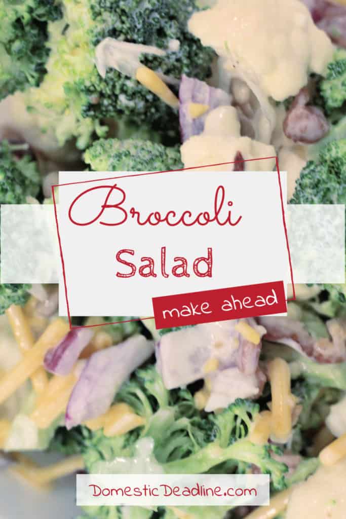 Discover a great make-ahead recipe for potlucks with a twist on traditional broccoli salad. Adding cauliflower and Cabot cheese. Keto options domesticdeadline.com