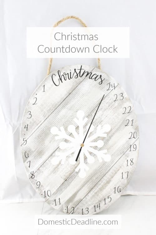 DIYChristmas Countdown Clock for Advent Domestic Deadline