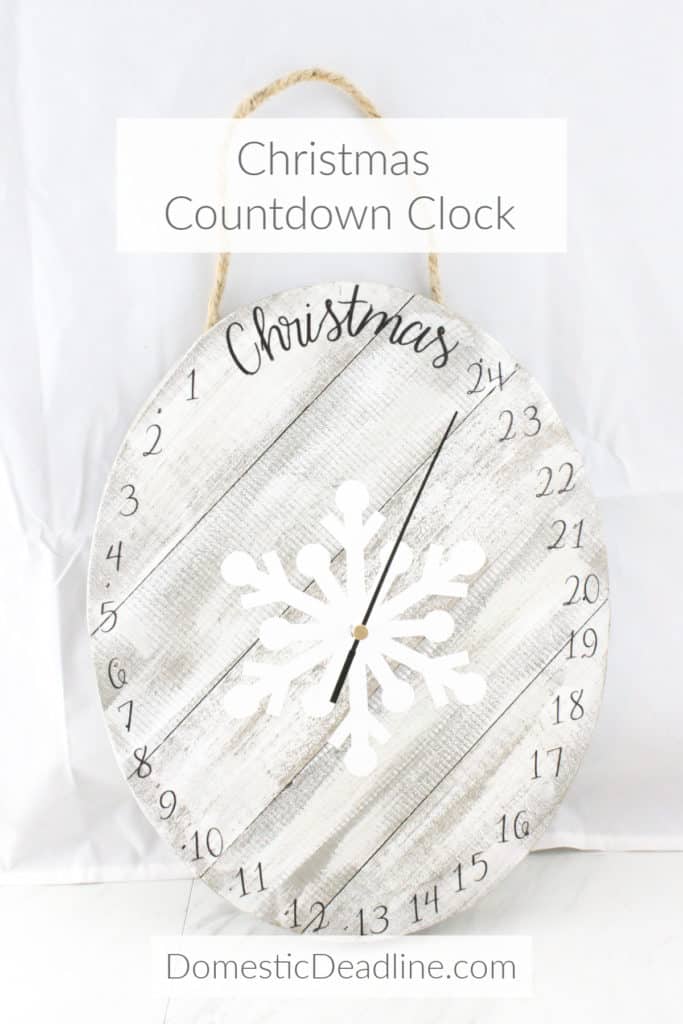 Learn how to make a fun and easy Christmas Countdown Clock to countdown the days from December 1st until Christmas for advent season. DomesticDeadline.com