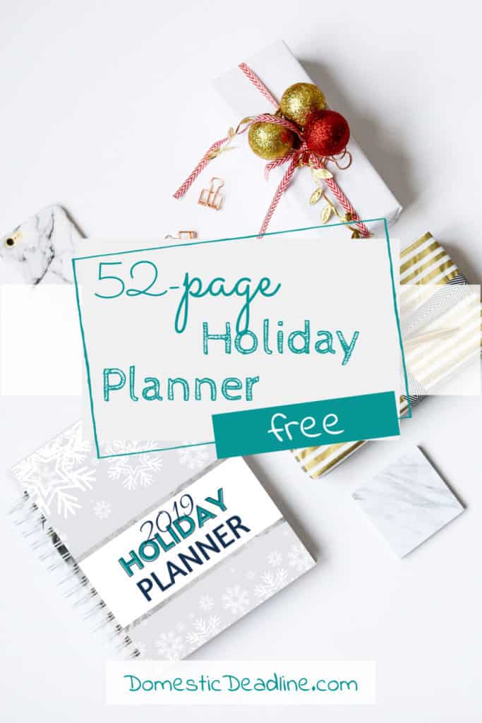 Looking for ways to reduce the stress this holiday season and survive? Grab my FREE 52-page printable holiday planner. Holiday Survival Guide DomesticDeadline.com